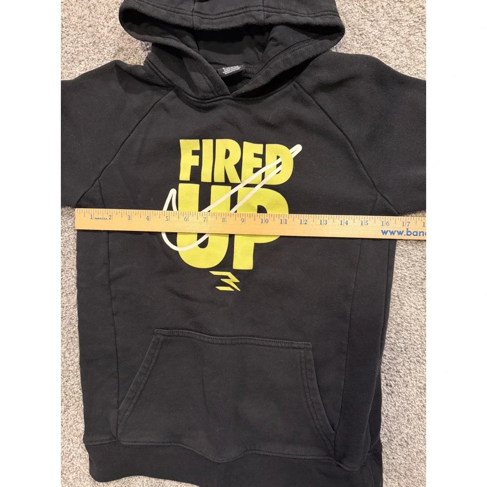 Nike 3Brand Russell Wilson Sweatshirt Kids L 12-13 Black Fired Up Graphic Hoodie